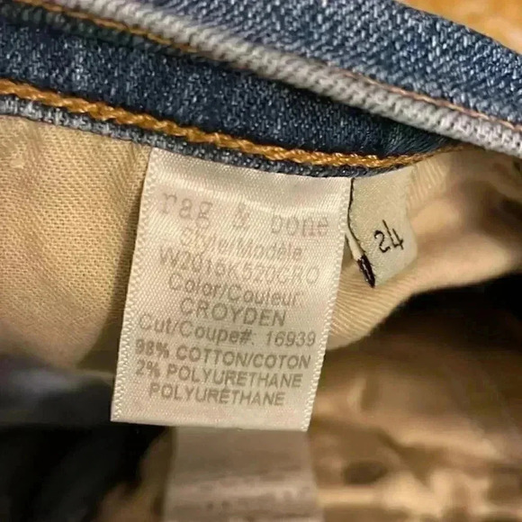 Rag & Bone Straight five pocket jeans made in USA 24 - Picture 5 of 7